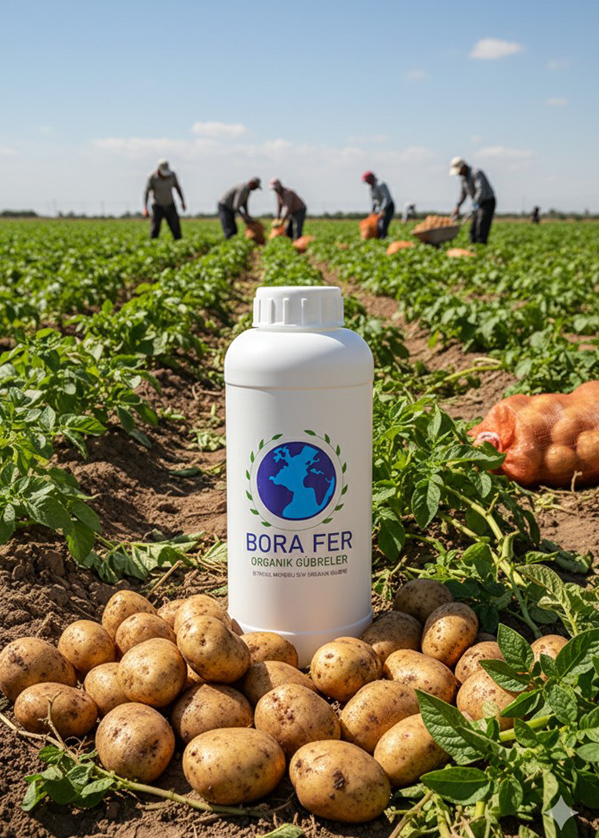 Patates soğanda Borafer sıvı gübre kullanımı